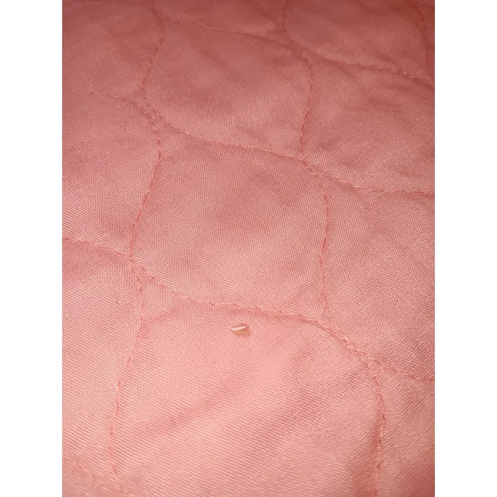 Cottage Grandmacore Quilted Light Pink Mauve Placemats (4) Ruffle Edge Tea READ